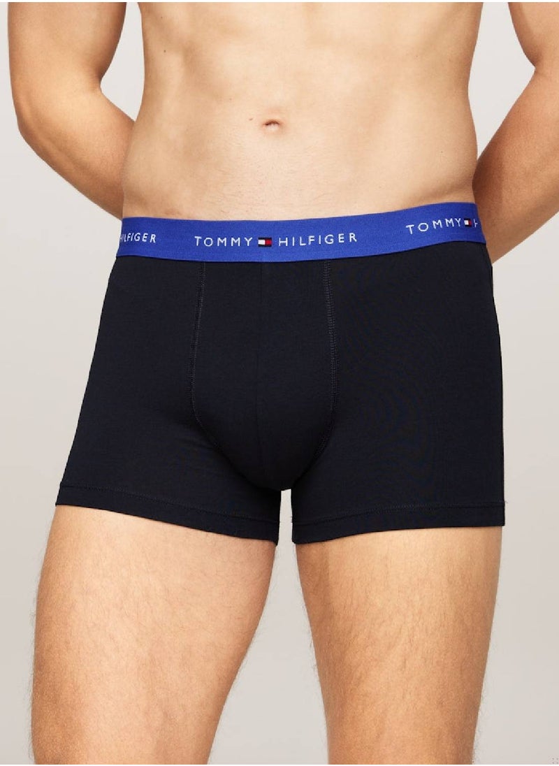 TOMMY HILFIGER Men's 3-Pack Trunks - Cotton, Multicolour  - Image 4