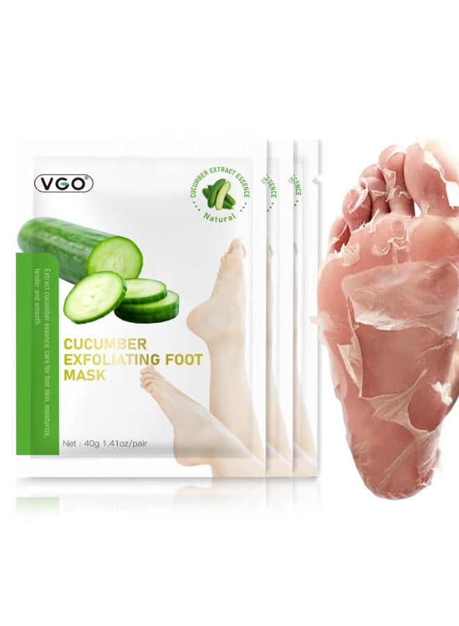 VGO VGO 3 Pack Foot Peeling Mask, Natural Exfoliating Foot Mask, Dead Skin Callus Remover Repair Heels, Smooth Touch Feet, Hydrating Foot Care for Dry Cracked Feet  - Image 1