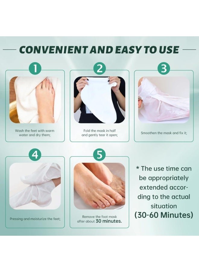 VGO VGO 3 Pack Foot Peeling Mask, Natural Exfoliating Foot Mask, Dead Skin Callus Remover Repair Heels, Smooth Touch Feet, Hydrating Foot Care for Dry Cracked Feet  - Image 3