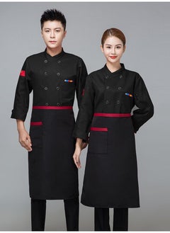 NIBEMINENT Unisex Chef Jacket Short Sleeve Restaurant Waiter Uniform Bakery Kitchen Cook Shirts  - Image 1