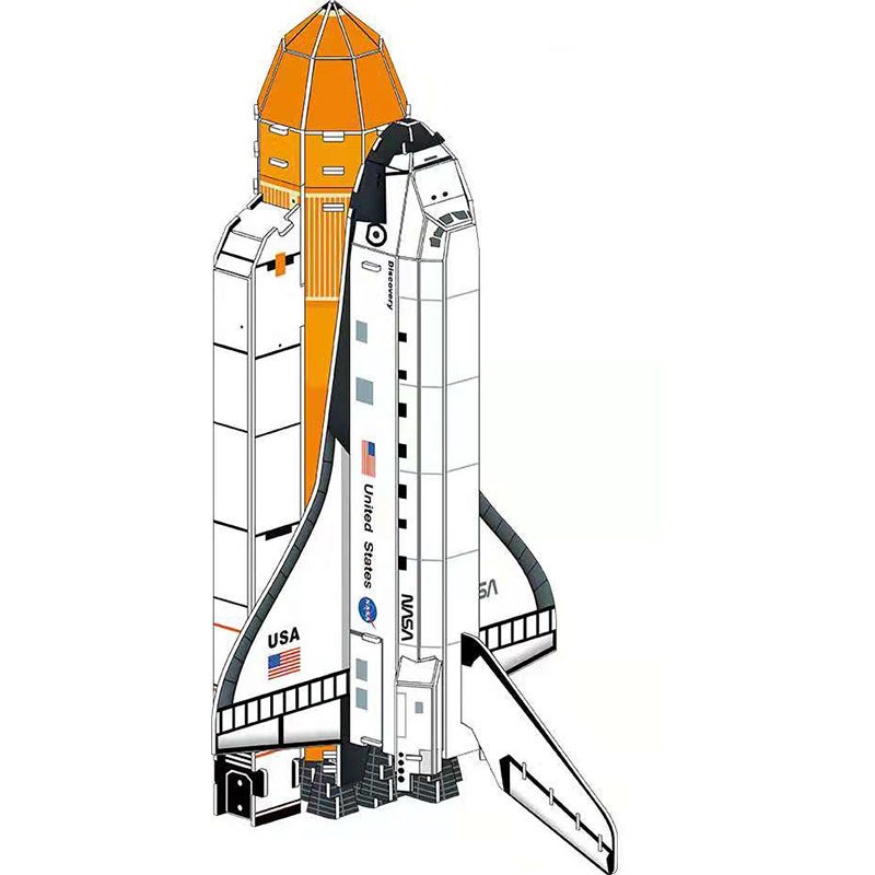 Increase The Number Of 3D Jigsaw Puzzle Space Shuttle Manned Spaceship Puzzle Hands-On Brain Interest Science And Education Early Education Toys - Image 2