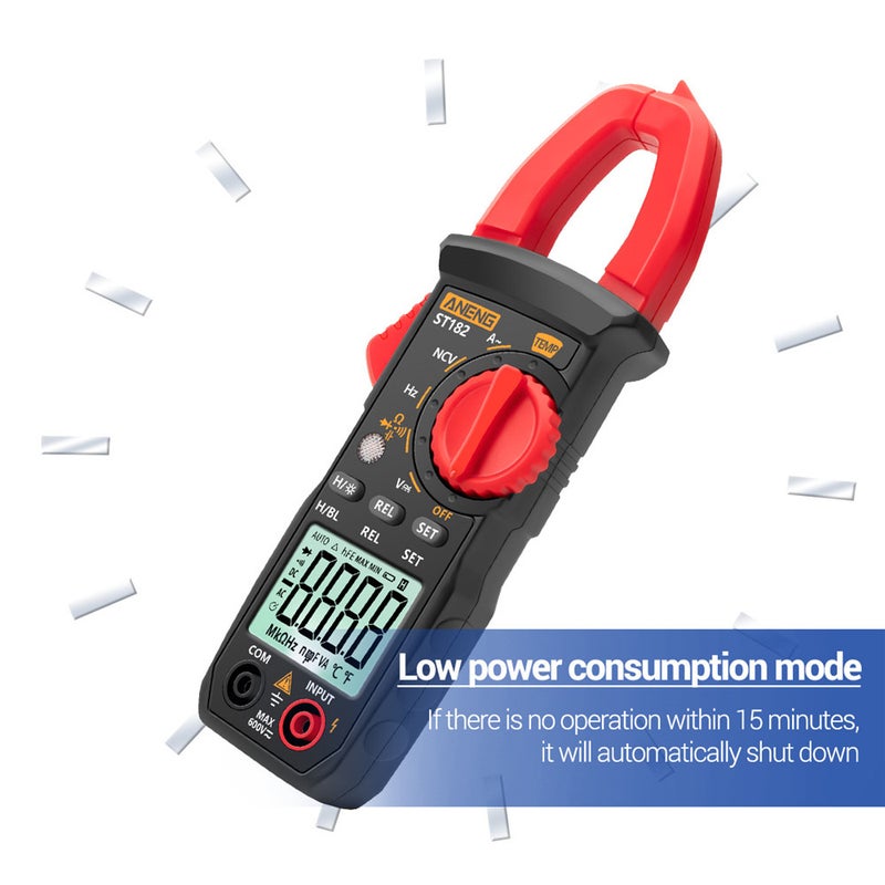 مقياس ضغط تيار تيار متردد رقمي ANENG ST182 pro 4000 عدّ، مقياس متعدد النطاقات التلقائي 400 أمبير مع ضوء خلفي، مقياس جهد، مقياس ضغط، مقياس تيار باختبار NCV، مقياس تيار عام، جهاز اختبار لقياس درجة الحرارة / السعة / الصمام الثنائي / التيار المتردد / الجهد المتردد/المباشر - Image 4