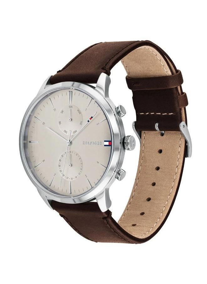 TOMMY HILFIGER - Tommy Hilfiger Leather Chronograph Watch 1710404 + Tommy Wallet - Image 1
