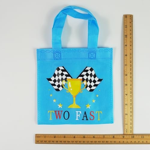 BANBALLON 20 PCS Racing Car Party Favor Bags - Non-Woven Gift Treat Bags for Kids Birthday, Car Theme Party, Baby Shower - Racer Goodie Supplies (Style 1) - Image 2