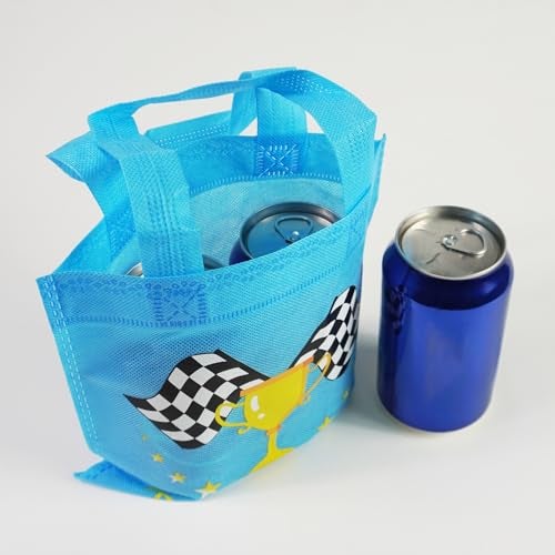 BANBALLON 20 PCS Racing Car Party Favor Bags - Non-Woven Gift Treat Bags for Kids Birthday, Car Theme Party, Baby Shower - Racer Goodie Supplies (Style 1) - Image 3