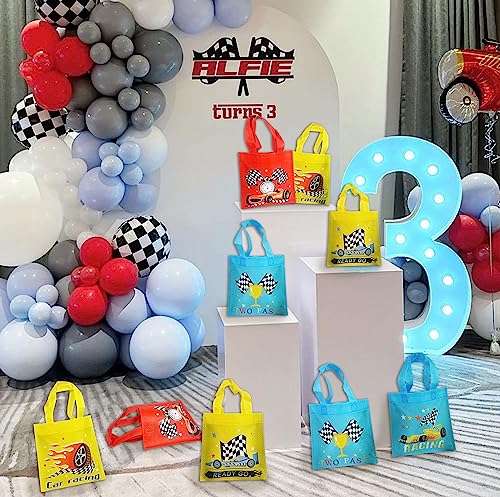 BANBALLON 20 PCS Racing Car Party Favor Bags - Non-Woven Gift Treat Bags for Kids Birthday, Car Theme Party, Baby Shower - Racer Goodie Supplies (Style 1) - Image 4