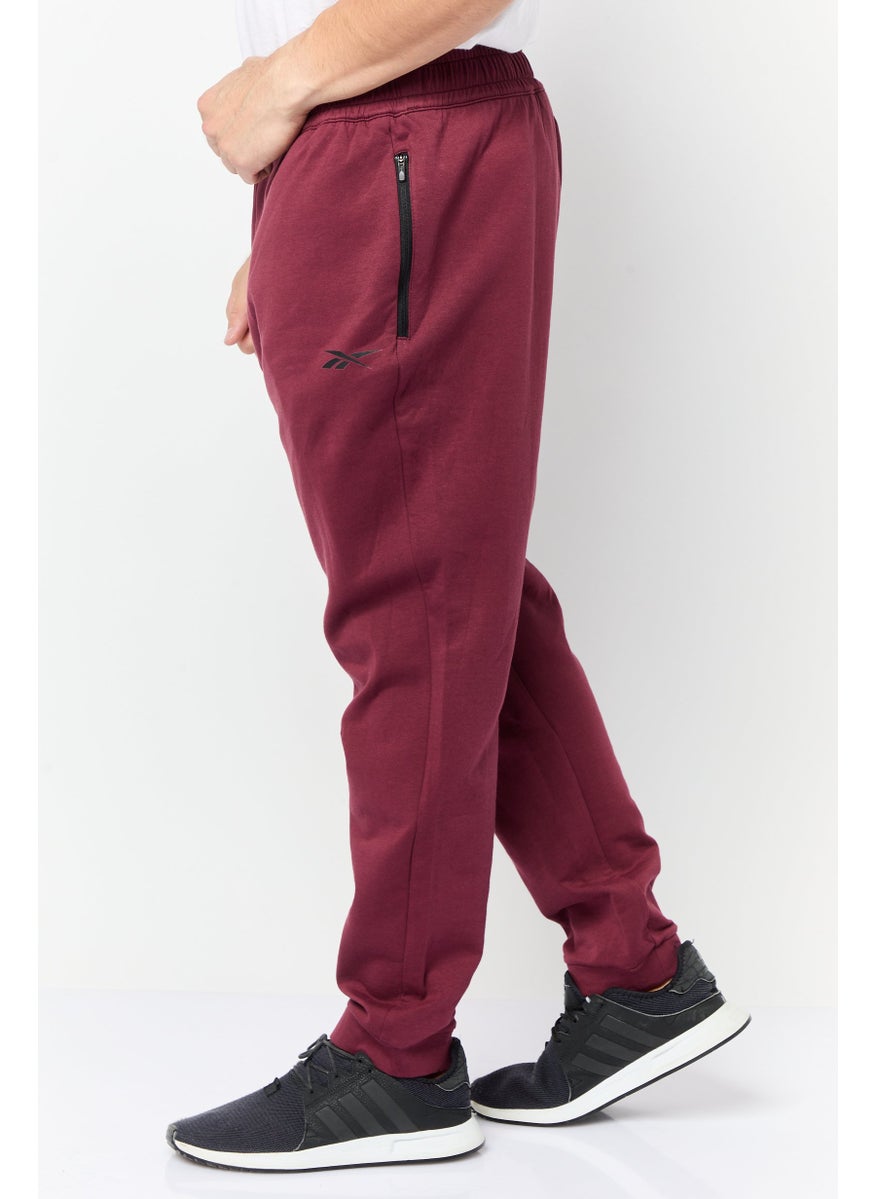 Reebok Men Sportswear Fit Brand Logo Outdoor Sweatpants, Maroon  - Image 4