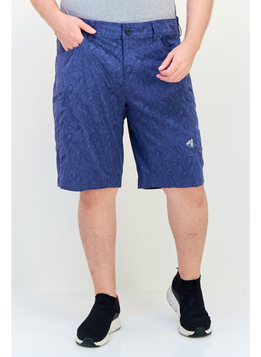 Eddie Bauer Men Brand Logo Chino Short, Blue  - Image 1