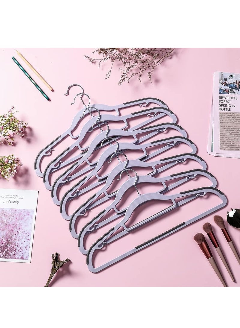 SYOSI - Plastic Hangers, 20 Pack Durable Heavy Duty Hangers with Non-Slip Design, 360° Swivel Hook Space Saving Organizer, Multi-Functional Dry and Wet Dual-Use Clothes Hanger Shirts, Pants, Gray - Image 1