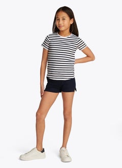 TOMMY HILFIGER Kids Stripe Crew Neck T-Shirt & Shorts Set  - Image 1