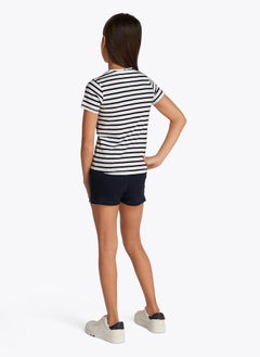 TOMMY HILFIGER Kids Stripe Crew Neck T-Shirt & Shorts Set  - Image 2
