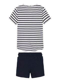 TOMMY HILFIGER Kids Stripe Crew Neck T-Shirt & Shorts Set  - Image 5