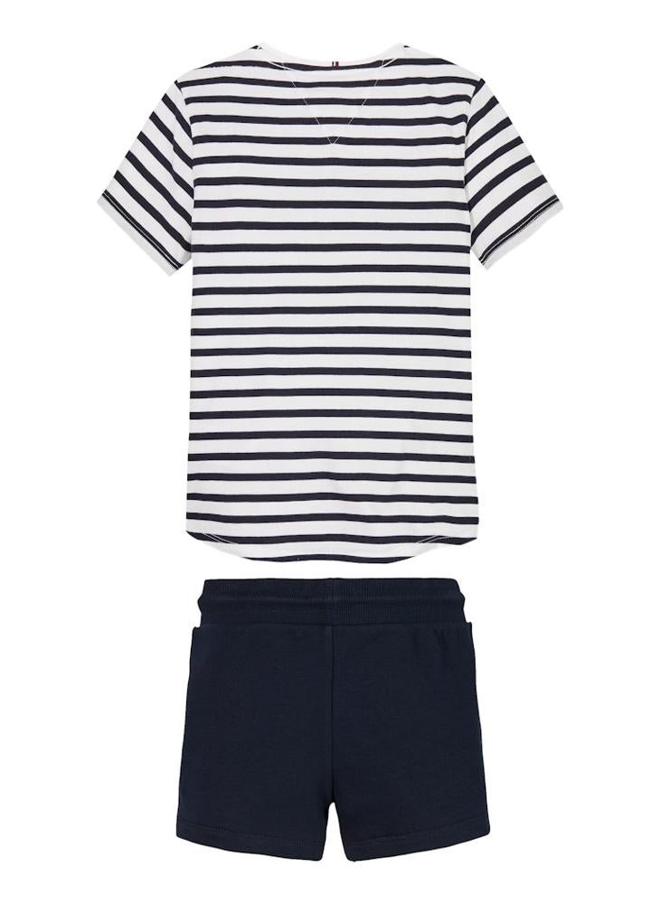 TOMMY HILFIGER Kids Stripe Crew Neck T-Shirt & Shorts Set  - Image 5
