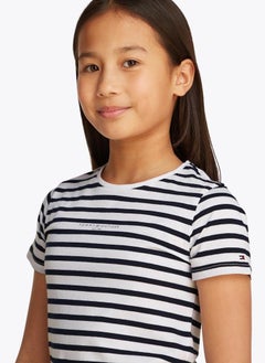 TOMMY HILFIGER Kids Stripe Crew Neck T-Shirt & Shorts Set  - Image 3