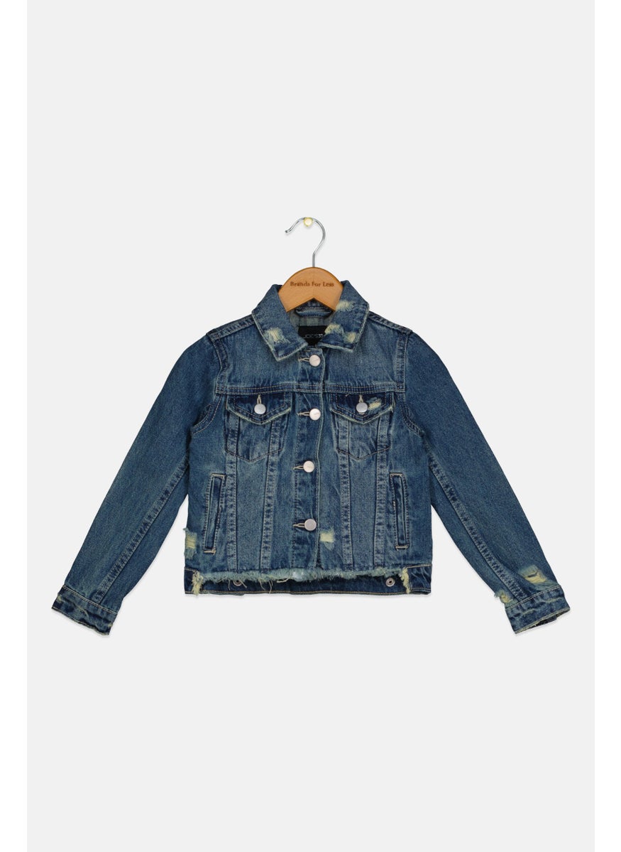 Toddlers Girl Washed Denim Jacket, Blue - pzsku/Z85DDDB1BAF20056624A2Z/45/_/1732780808/5de78ba3-9264-423e-884a-f96ecd081f7b