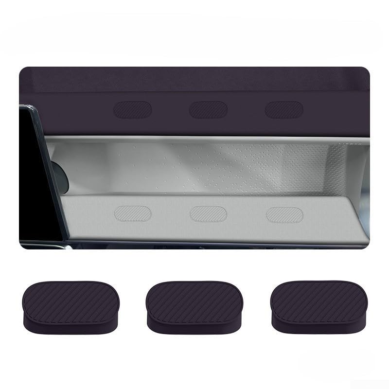 Purple Silicone Dashboard Hole Cover Scratch Resistant Interior Trim Accessory 3 Pack - Image 5