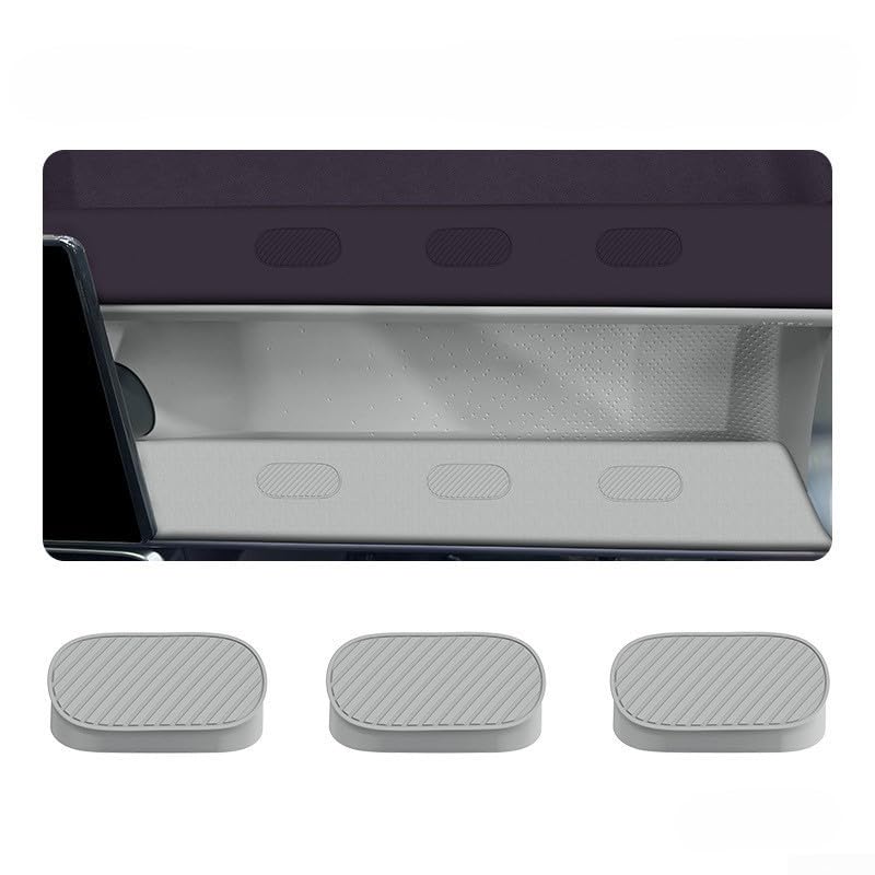 Purple Silicone Dashboard Hole Cover Scratch Resistant Interior Trim Accessory 3 Pack - Image 2