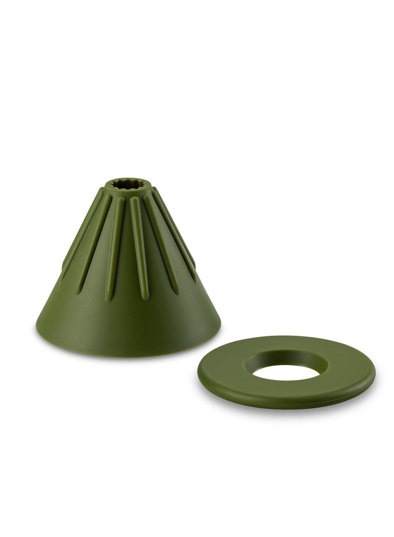 XiuWoo Pour Over Coffee Dripper, Reusable Silicone Drippers, Portable Dripper Filter, Collapsible Cone Filters Holder, Accessory for Home Outdoor Camping Travel (Green) - Image 2