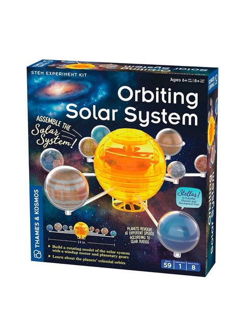Thames & Kosmos Orbiting Solar System STEM Kit | Build a Rotating Solar System Model | Planets Revolve Using a Windup Motor | Explore Gear Ratios | Science Fairs | Difficulty Level: Intermediate Small