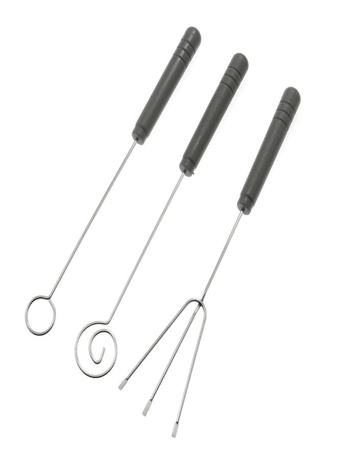 Maxmoral 3PCS Candy Dipping Tools Chocolate Dipping Fork Spoons Set, Culinary Decorating Spoons and Candy Dipping Tools for Decorative Plates Chef Art Pencil Chef Spoon - Image 2