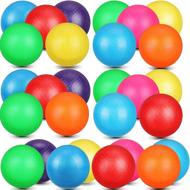 Jerify 40 Pack 85 inch Playground Balls Bulk Colorful Inflatable Bouncy Dodgeball Handball Kickball for Kids Adults Ball Games Gym Camps PicnicBeach SchoolIndoor and Outdoor Games Stylish Color - Image 2