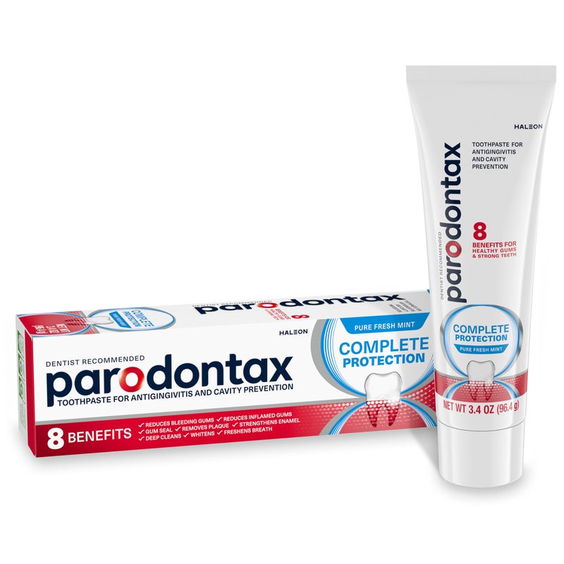 Parodontax Complete Protection Toothpaste for Bleeding Gums, Gingivitis Treatment and Cavity Prevention, Pure Fresh Mint - 3.4 Ounces - Image 1