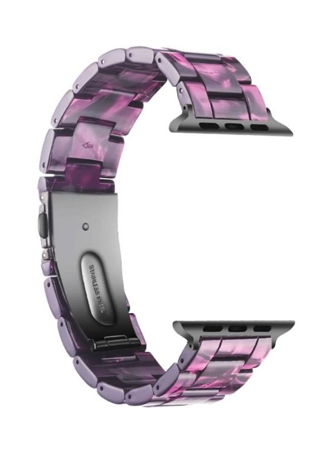 NIBEMINENT Simple Fashion Resin Strap for Apple Watch Series 5/4/3/2/1 42-44mm Purple - Image 2