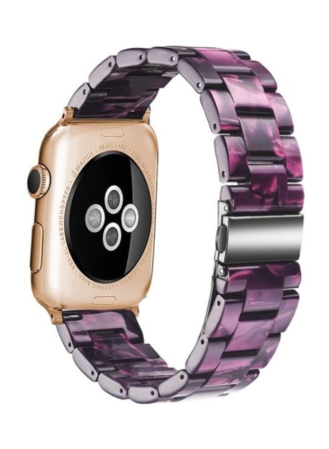 NIBEMINENT Simple Fashion Resin Strap for Apple Watch Series 5/4/3/2/1 42-44mm Purple - Image 5