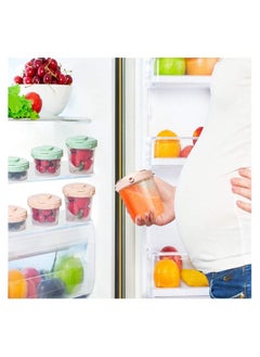 Y&D Baby Food Container, DELFINO 3 Pack 100% Airtight Leak-Proof with Measurement Indication Plastic Storage Box for Fruit Puree Yogurt  - Image 4