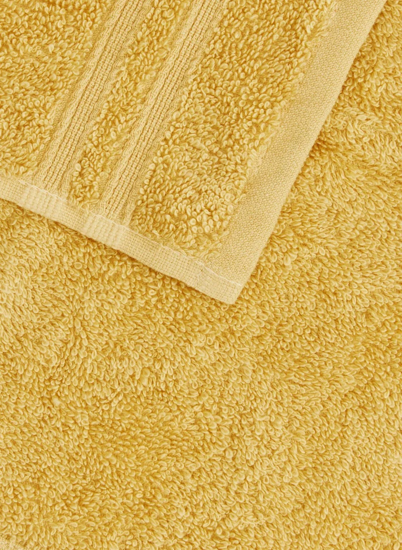 Matalan 4 Pack Yellow 100% Egyptian Cotton Face Cloths