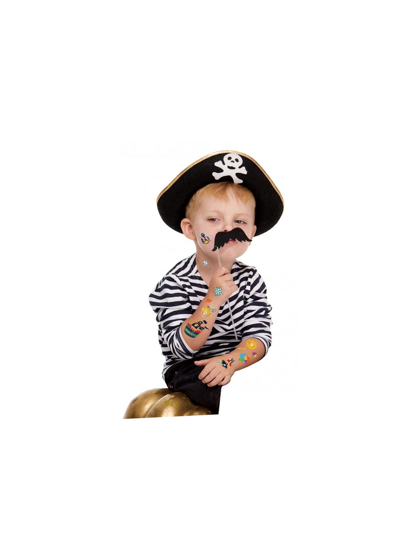 Avenir Tattoo Sticker - Pirate | 52pc Set of Temporary Tattoos - High-Quality Water-Based Ink - Safe and Easy to Apply and Remove - Lasts 3-5 Days for Kids 3+  - Image 4