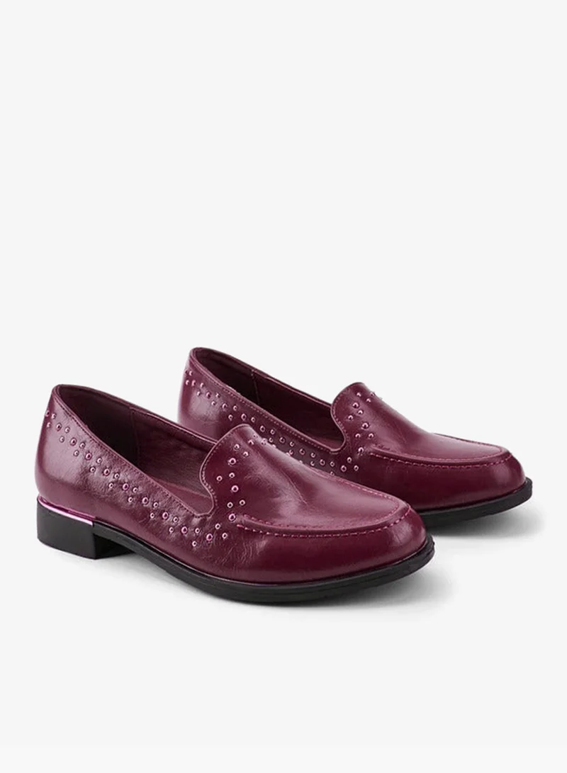 Flora Bella By Shoexpress Flora Bella Stud Embellished Slip-On Loafers