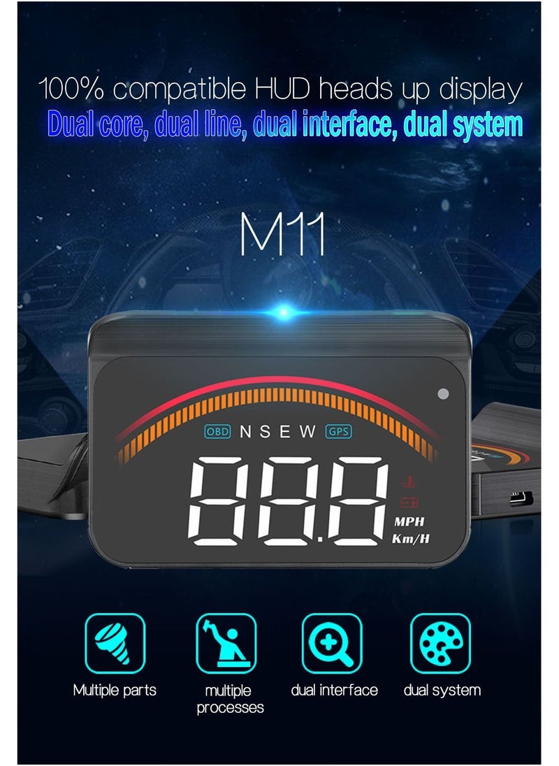 GULFLINK GULFLINK Head Up Display(HUD) Vehicle Speed Meter M11  - Image 3