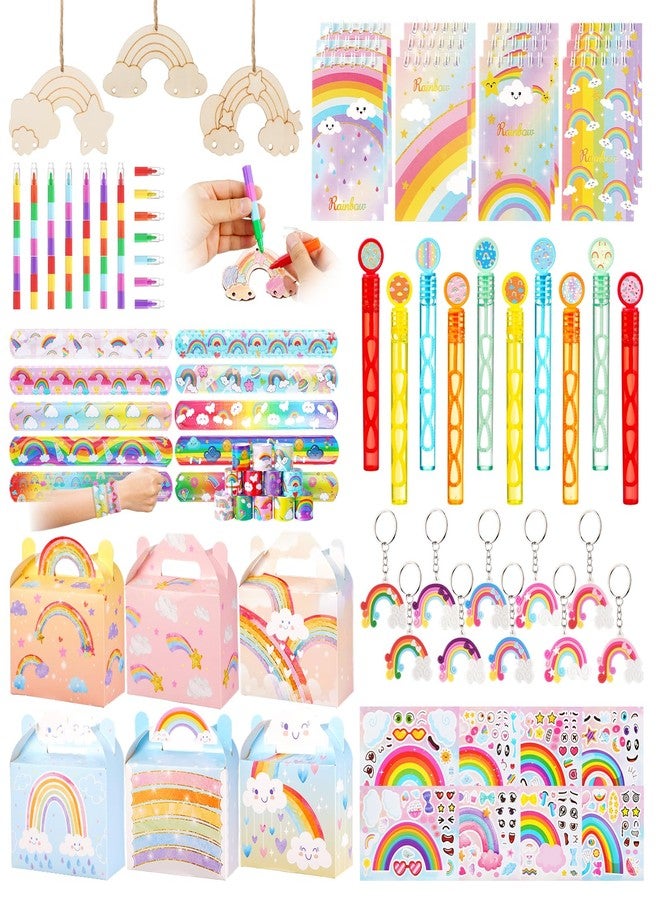 Vanblue 96Pcs Rainbow Party Favors Birthday Party Decorations Gift for Kids, Notebook Rainbow Goodie Bag Stuffers,School Supplies,Pinata Fillers Classroom Rewards Gifts Party Supplies - Image 1