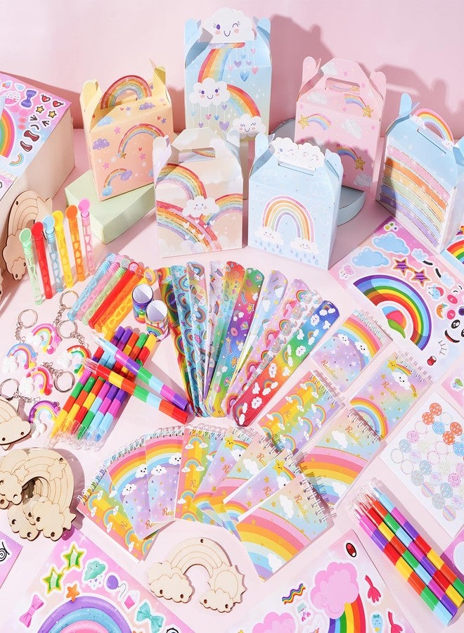 Vanblue 96Pcs Rainbow Party Favors Birthday Party Decorations Gift for Kids, Notebook Rainbow Goodie Bag Stuffers,School Supplies,Pinata Fillers Classroom Rewards Gifts Party Supplies - Image 2