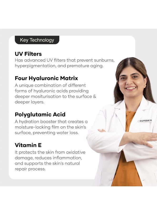 Cureskin SPF 50 Aqua Sunscreen with Advanced UV Filters | Broad Spectrum Sun, UVA, UVB, Blue Light Protection, SPF 50 & PA+++, 50 g (Pack of 1) - Image 4