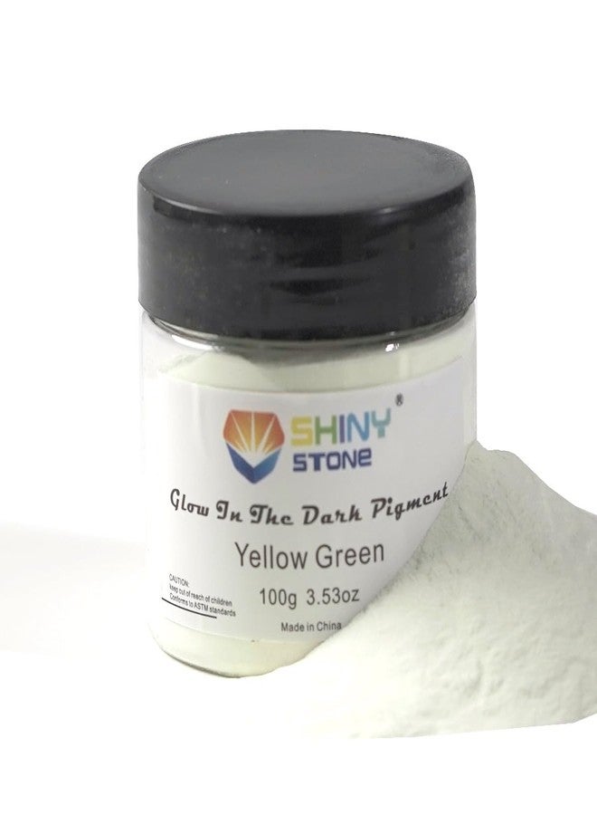 Shiny Stone Glow in The Dark Powder Pigment, Neutral and Fluorescent Colorful Luminous Pigment Powder for Painting, Epoxy Resin Colorant, DIY Crafts and Theme Party,100g/3.53oz (Yellow Green) - Image 5