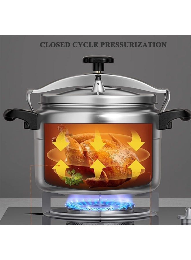 BASURRAH 2.5L / 3L / 4L / 5L / 7L / 9L / 11L / 15LLiters Aluminum pressure cooker for safe and fast cooking, available in multiple sizes (2.5L - 15L), silver color Silver - Image 3
