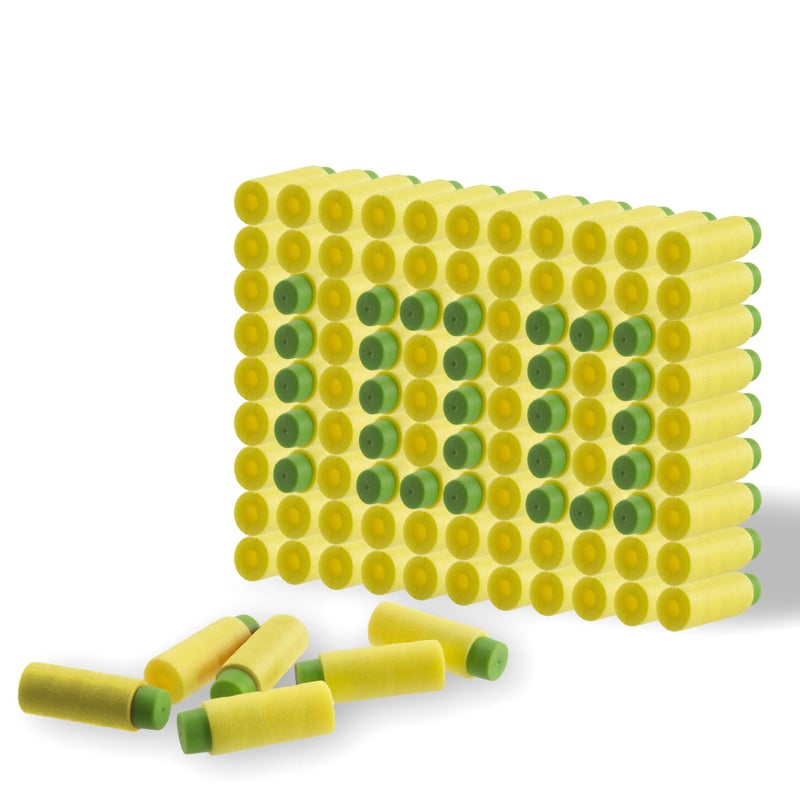 EKIND Foam Soft Darts 100 Rounds of Highly Accurate HalfLength Soft Darts Compatible for NERF Pro Stryfe X and Dart Zone Pro Soft Short Darts Yellow - Image 3