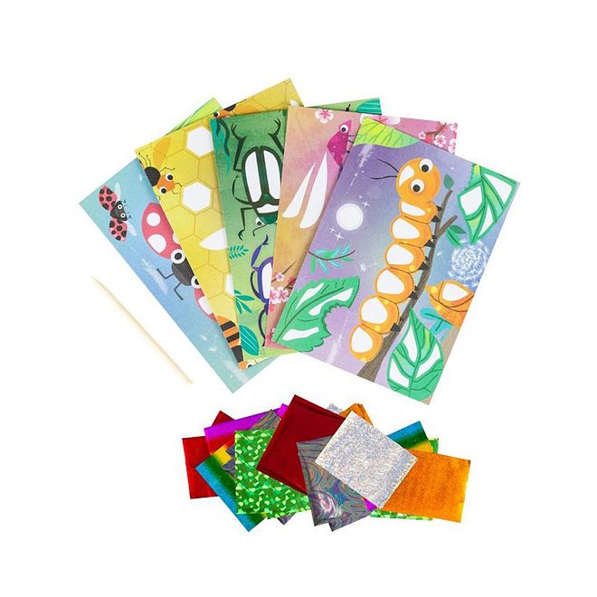 Tiger Tribe Foil Art Kit - Bug World for Kids 5+, Creative Coloring Set with Bees, Beetles, Ladybirds, 24 Sheets - Image 3