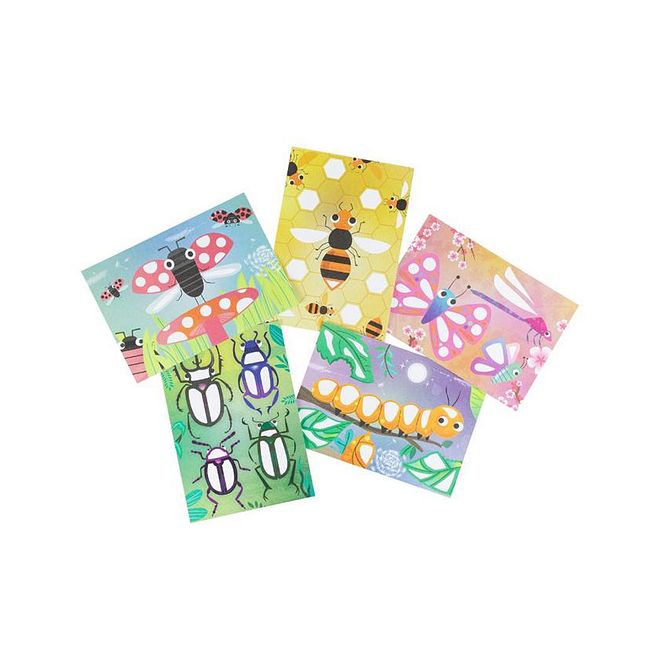Tiger Tribe Foil Art Kit - Bug World for Kids 5+, Creative Coloring Set with Bees, Beetles, Ladybirds, 24 Sheets - Image 5