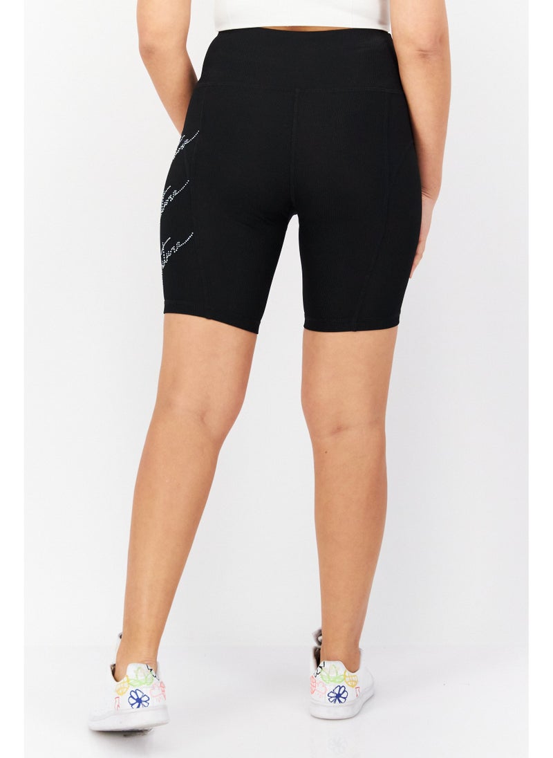 Juicy Couture شورتات دراجة نسائية ضيقة، سوداء - Image 5