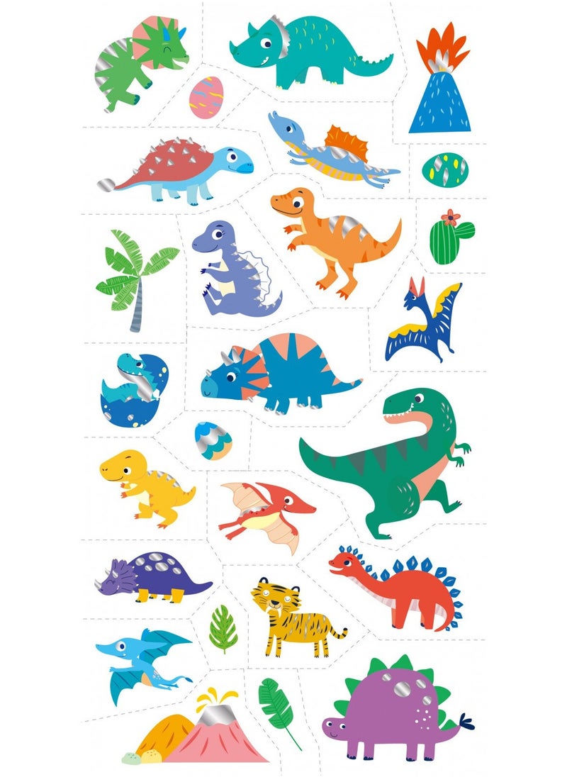 Avenir Tattoo Sticker - Dino | 52pc Set of Temporary Tattoos - High-Quality Water-Based Ink - Safe and Easy to Apply and Remove - Lasts 3-5 Days for Kids 3+  - Image 3