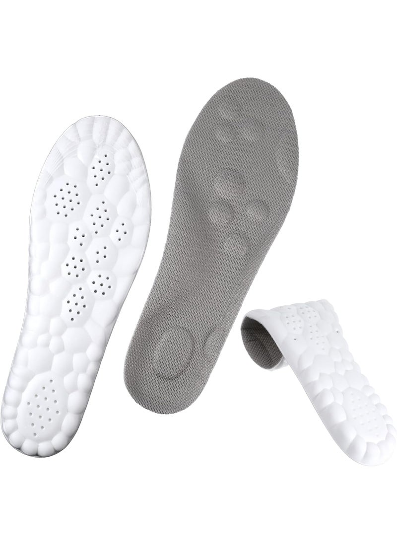 Prasacco Shoe Insoles Sports Shoe Insoles Shock Absorption Insoles Memory Foam Insoles Cloud Soles Feet Inserts Soft Comfortable Insoles Pads Boot Inserts Replacement (Men 8-8.5 / Women 9.5-10) 