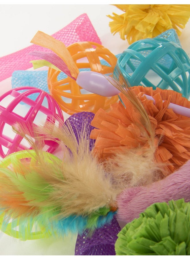 SmartyKat SmartyKat (13 Set Bundle) Smarty Stash Variety Pack Cat Toys, Includes Catnip - Multi Color, Set of 13  - Image 4
