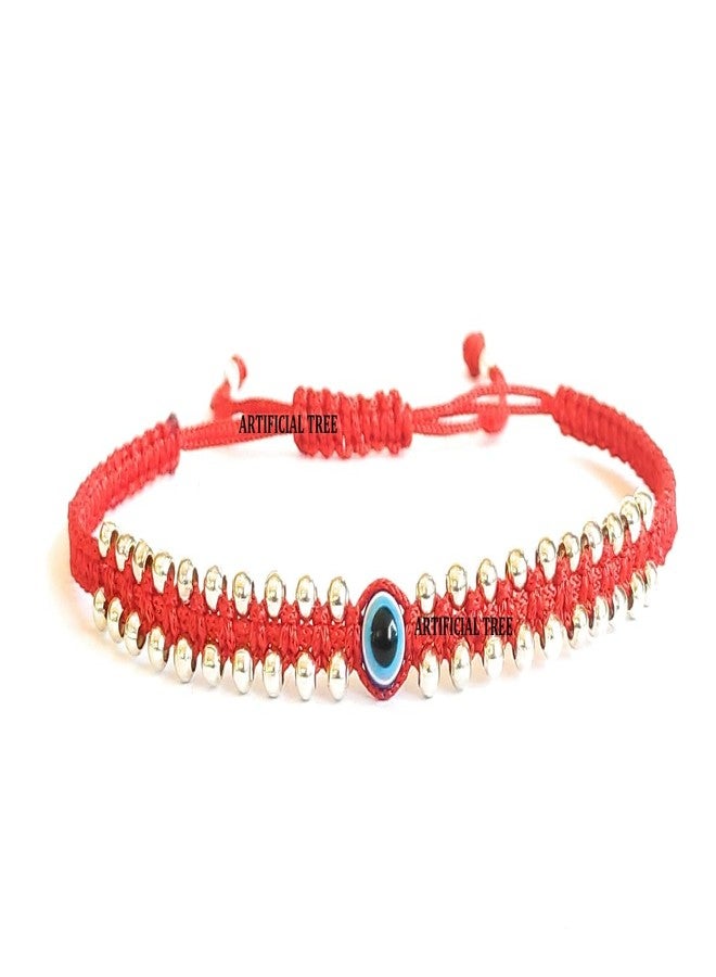 ARTIFICIAL TREE German Silver Charms Red Thread Adjustable Anklets for Women and Girls | Nazar Battu 2 piece (AT ANK 074) - Image 3