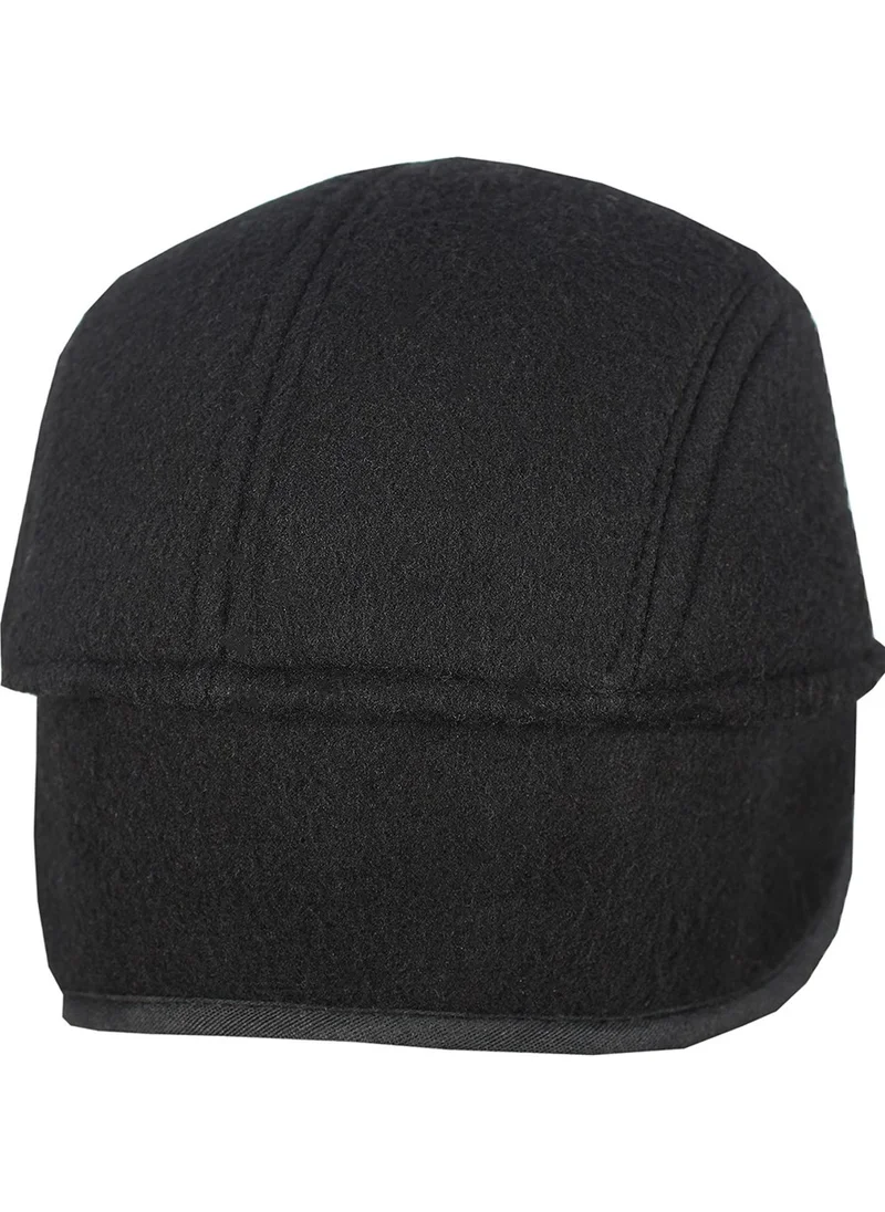 Varetta Men's Cap Cashmere Black Winter Ear Hat