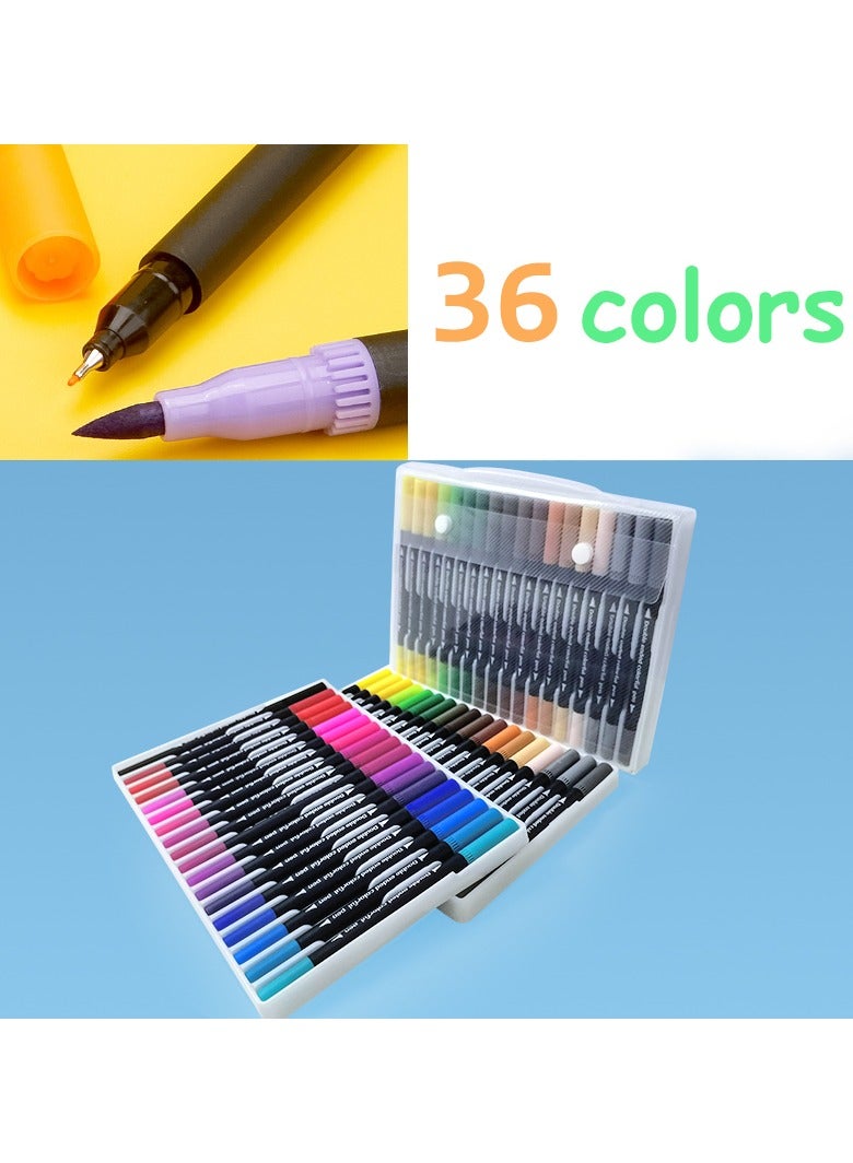 نيوإكسلا طقم فرشاة قلم ألوان مائية متعدد الألوان مكون من 36 قطعة - Image 1