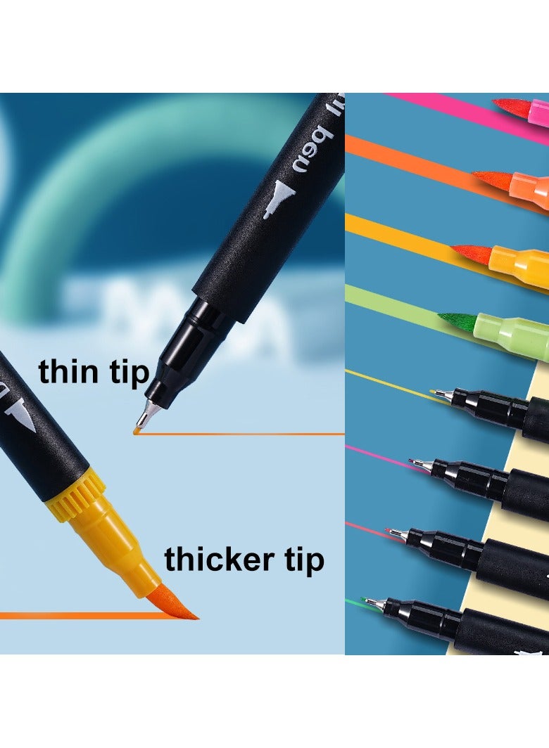 نيوإكسلا طقم فرشاة قلم ألوان مائية متعدد الألوان مكون من 36 قطعة - Image 5