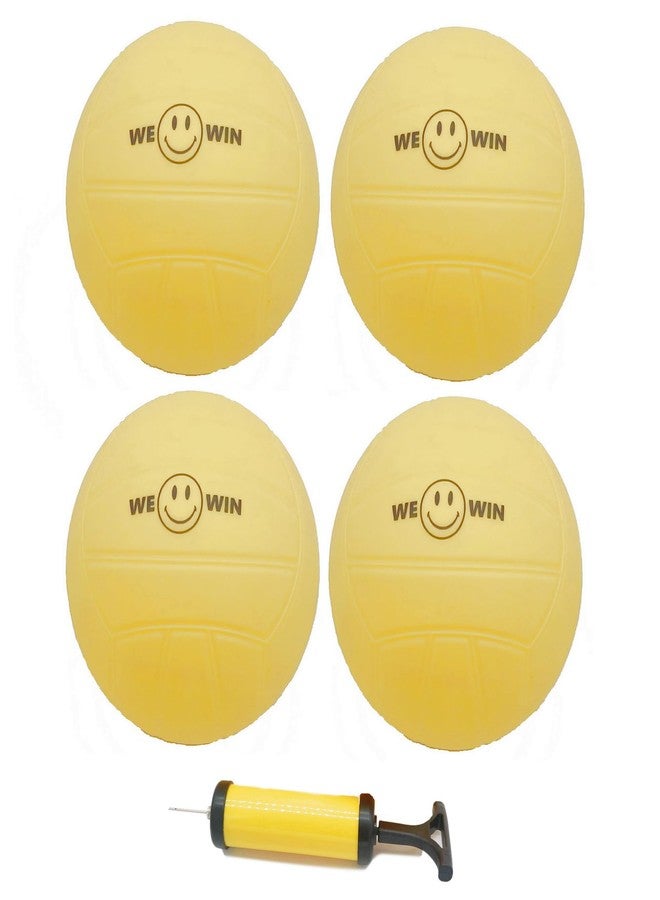 Aolowewin Spike Replacement Balls 4-Pack + Pump, Large 6.0-inch, Water Polo - Image 4